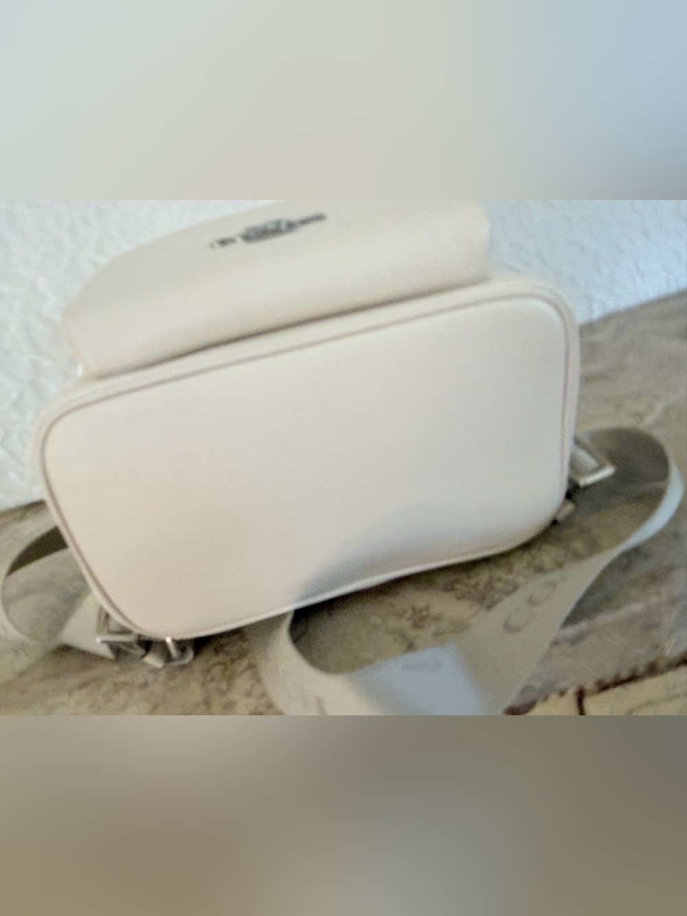 COACH Pace Backpack CR100 White cream Neutral Cream Leather Backpack  Daypack - Picture 6 of 10